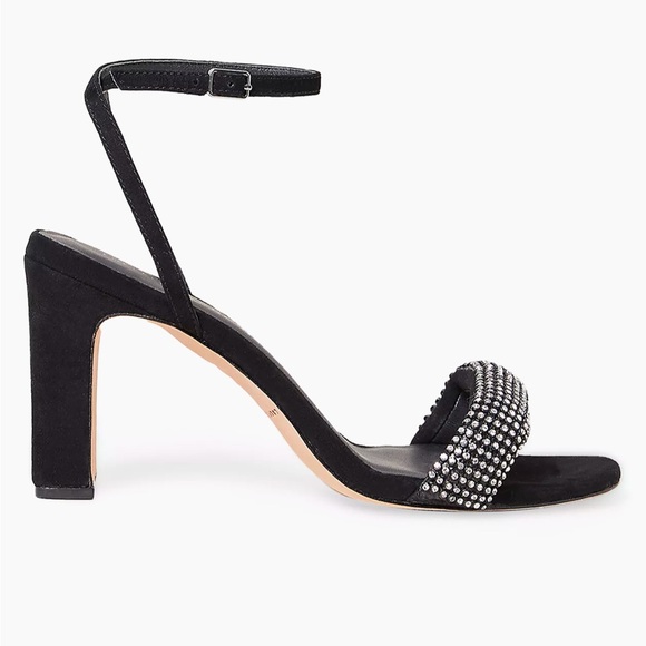 Sold! Loeffler Randall Shay Crystal-Embellished Suede Ankle-Strap Sandals - Picture 1 of 6